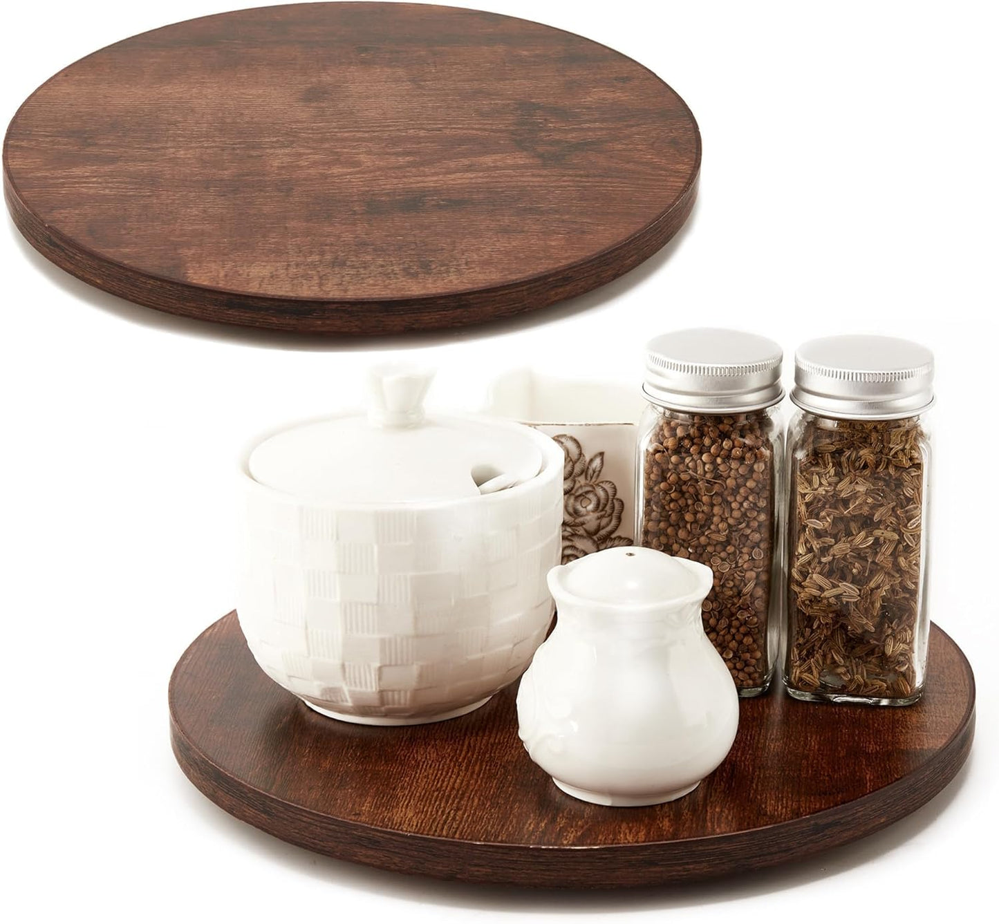[ 2 Pack ] 12-inch Lazy Susan Organizers, ACIAZAAZ Lazy Susan Turntable for Cabinet, Kitchen Turntable Storage for Table, Countertop, Pantry