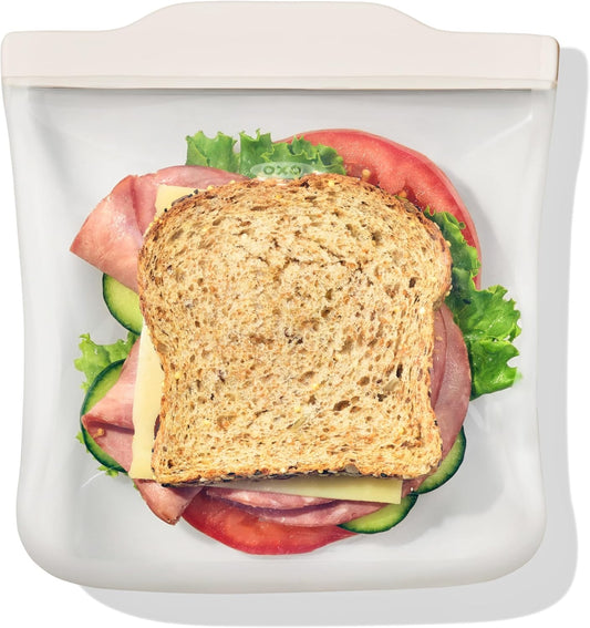 OXO Good Grips Silicone Reusable Bag – Sandwich Bag (28 oz) - Oat