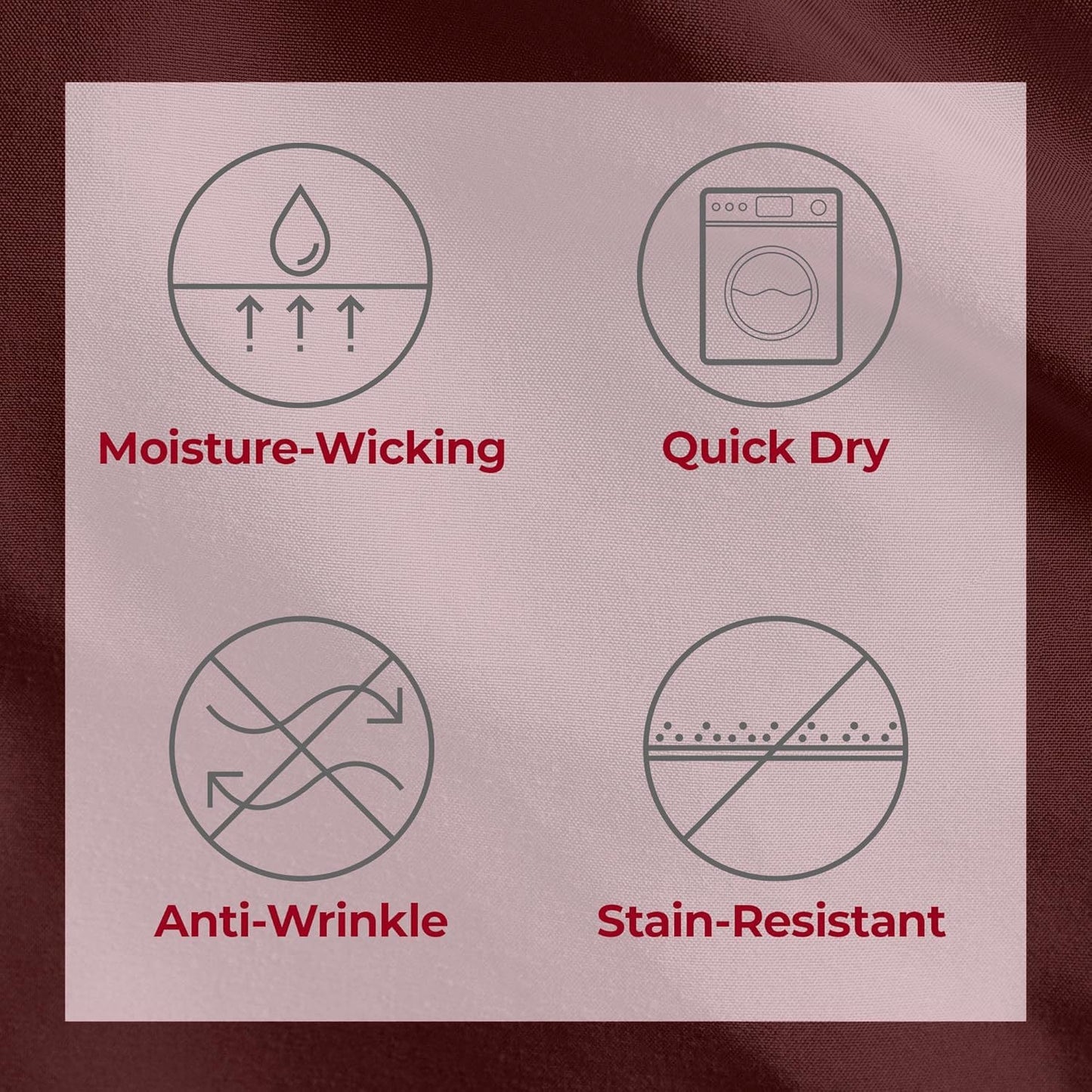 Mellanni Split King Sheets Set - 5 PC Iconic Collection Bedding - Hotel Luxury, Extra Soft, Cooling Bed Sheets - Wrinkle, Fade, Stain Resistant (Split King, Burgundy)