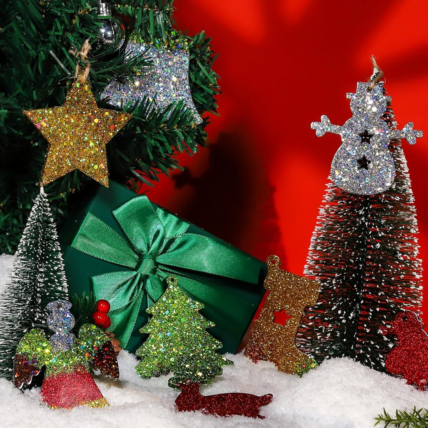 LEOBRO Glitter, 32 Colors Fine and Chunky Glitter for Crafts, Resin, Halloween Christmas Decors, Nail Body, Art Crafts