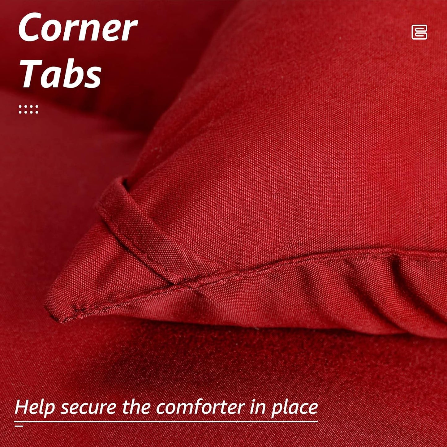 HYLEORY All Season Full Size Bed Comforter - Cooling Down Alternative Quilted Duvet Insert with Corner Tabs - Winter Warm - Machine Washable - Red