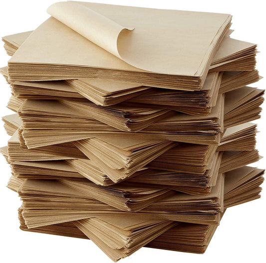 Eco Friendly, Grease Proof 12" x 12" Deli Wrap 1000 Pk. Best Kraft Food Wrapping Paper Sheets for Picnic, Festival, Fair or BBQ. Perfect Liner for Tray, Basket or Boat. Quality Bulk Restaurant Supply