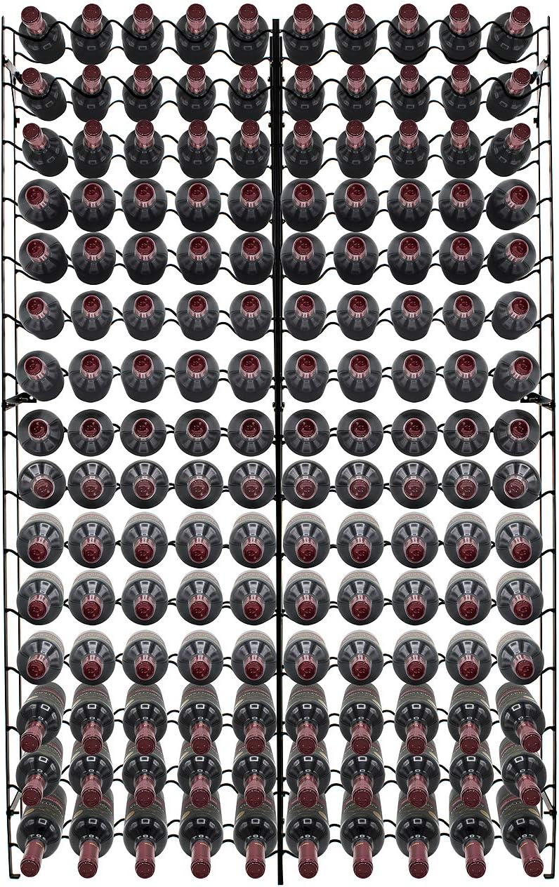 Sorbus Wine Rack Freestanding Floor - Wine Bottle Holder Holds 150 Bottles of Wine - 150 Bottle Capacity Wine Storage for Any Bar, Wine Cellar, Kitchen, Dining Room
