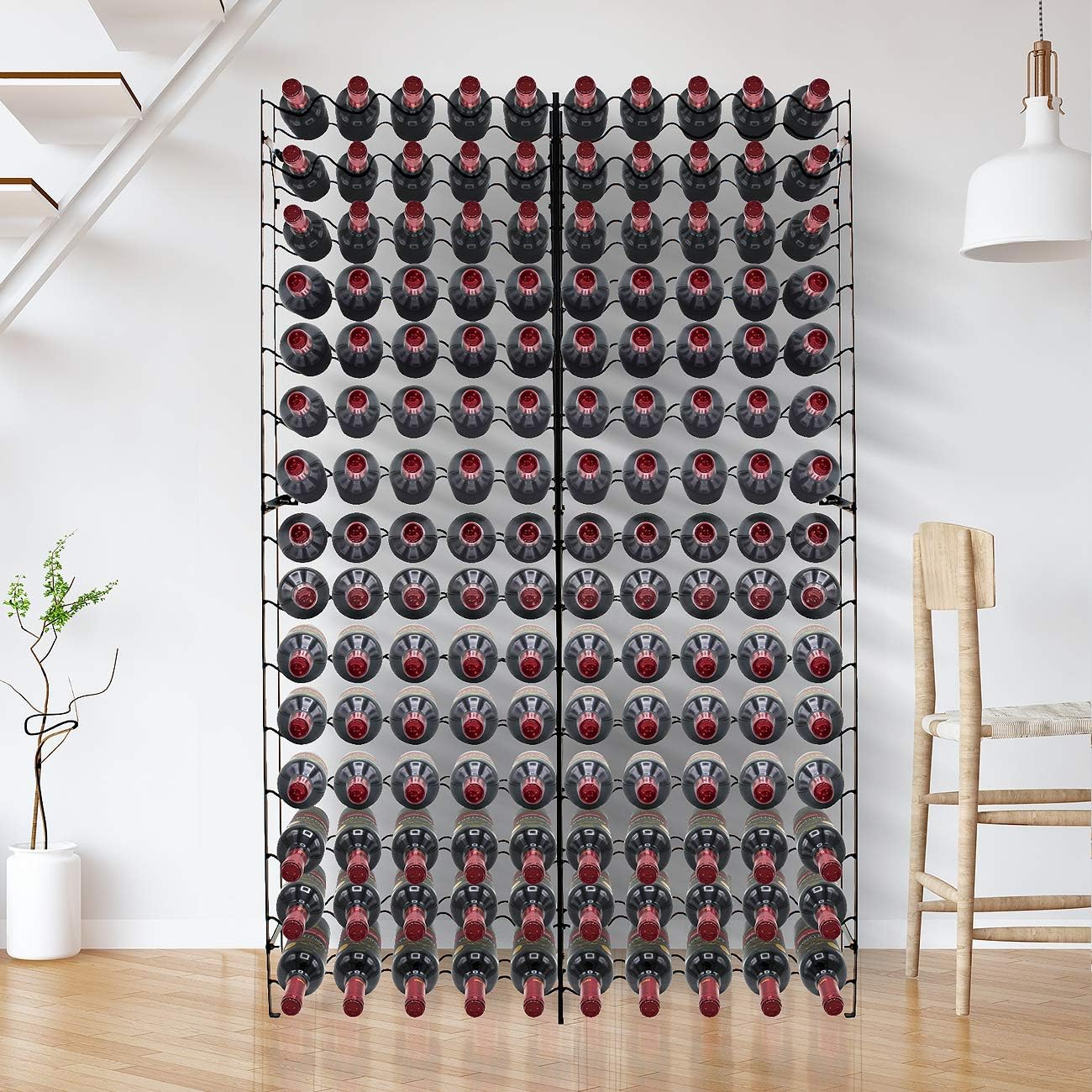 Sorbus Wine Rack Freestanding Floor - Wine Bottle Holder Holds 150 Bottles of Wine - 150 Bottle Capacity Wine Storage for Any Bar, Wine Cellar, Kitchen, Dining Room