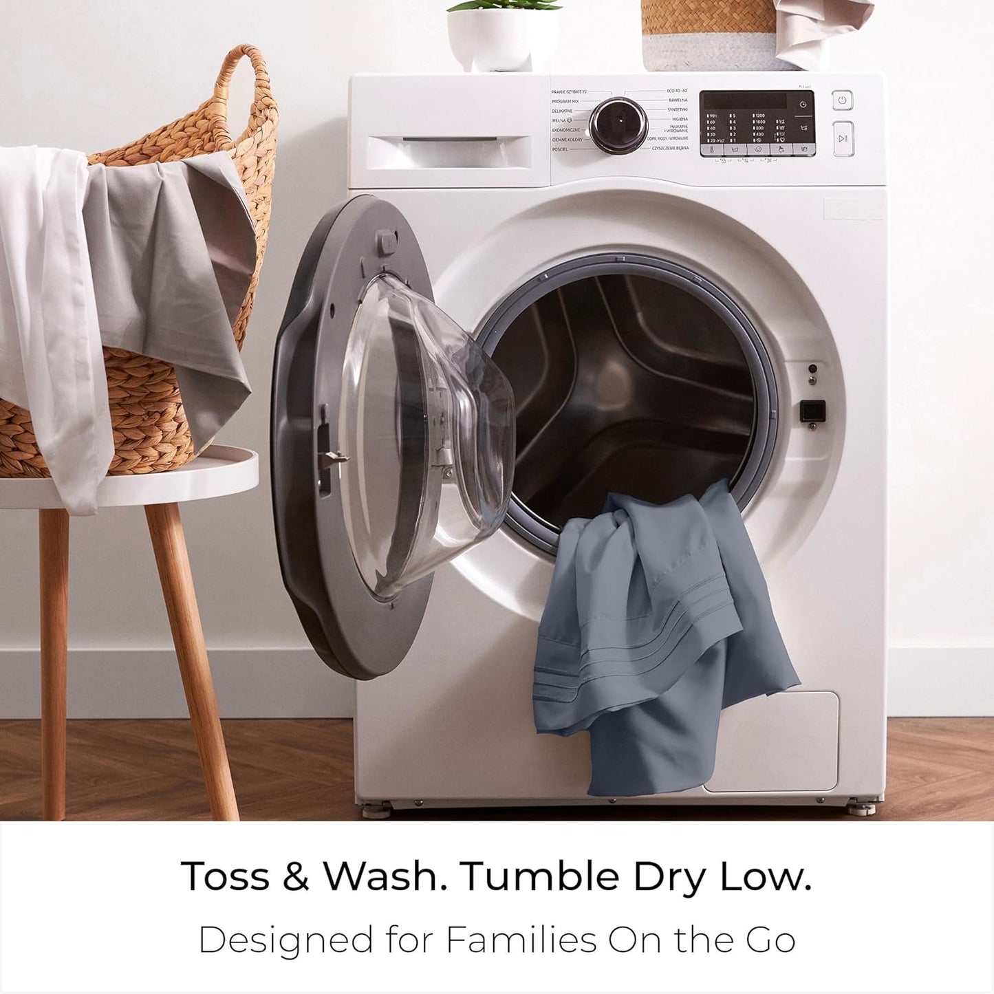 Mellanni Queen Sheets Set - 4 PC Iconic Collection Bedding - Hotel Luxury, Extra Soft, Cooling Bed Sheets - Wrinkle, Fade, Stain Resistant (Queen, Mineral Gray)