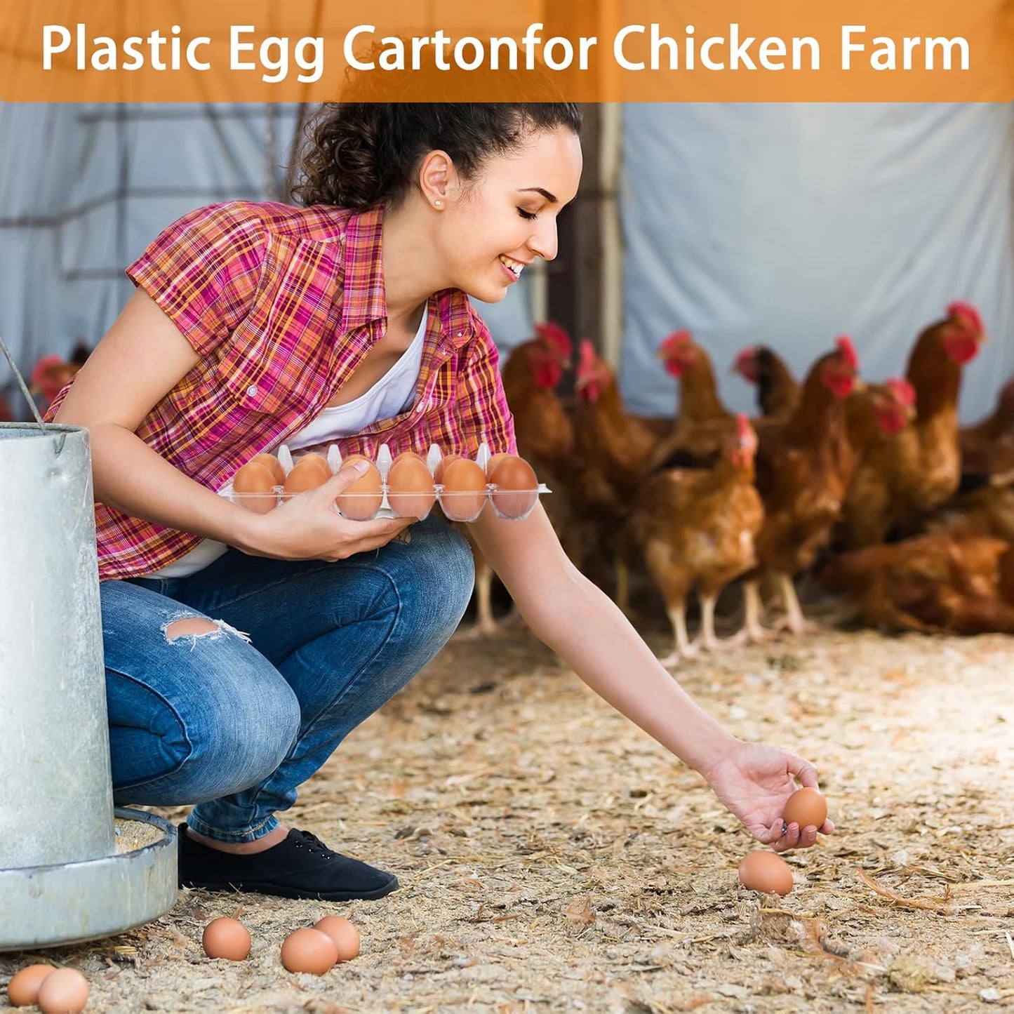 60Pack Jumbo Egg Cartons Duck Egg Cartons Extra Large Egg Containers XL Egg Tray Holders for Home Ranch Chicken Farm, Commercial Business Market Display, 2x6 Grids