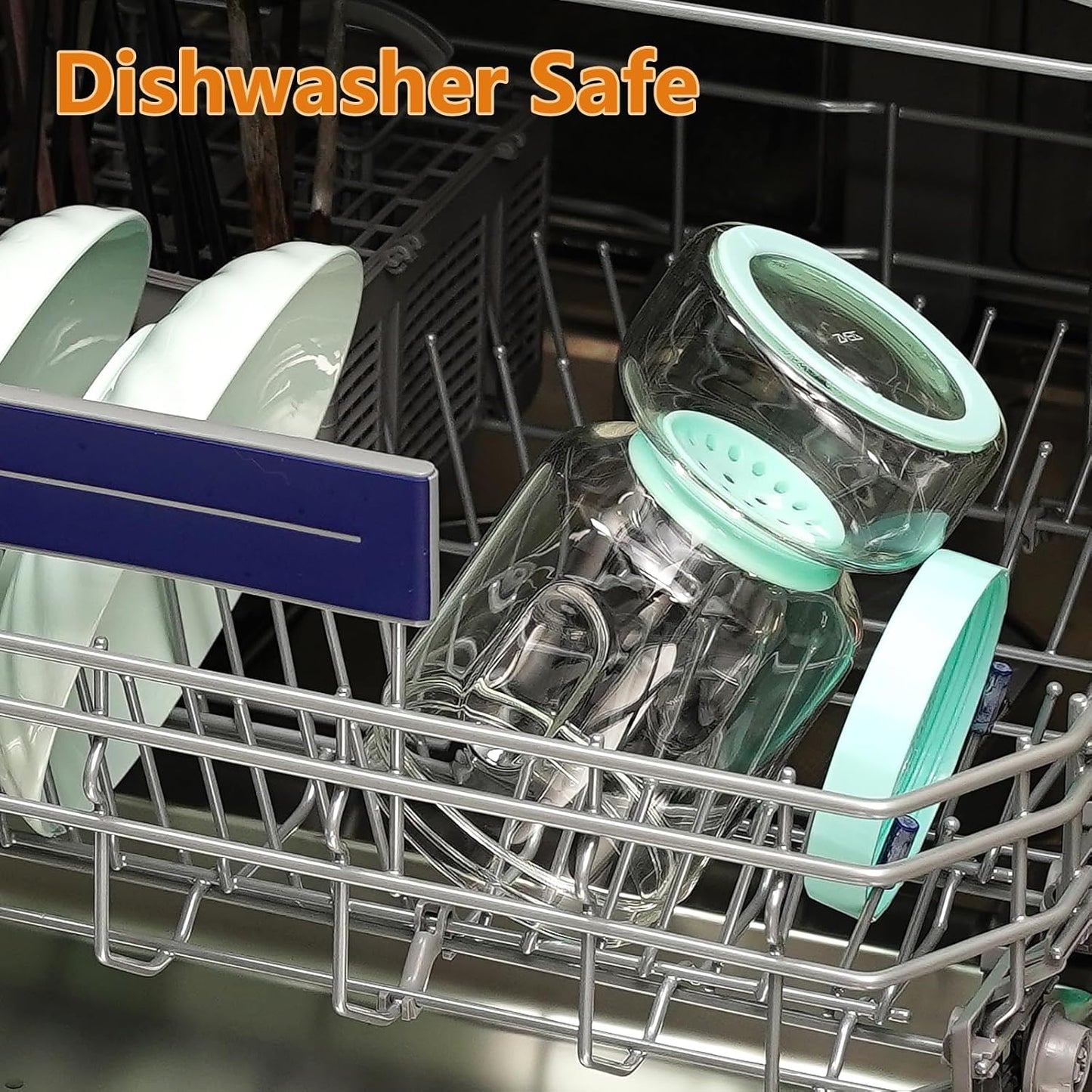 ZENS Pickle Jar with Strainer Flip, 2 Pack 51oz Pickle Container for Olive Juice Separator, Anti-Slip Leakproof Glass Hourglass Jars for Storage Pickles, Jalapeno, Gifts for Mom