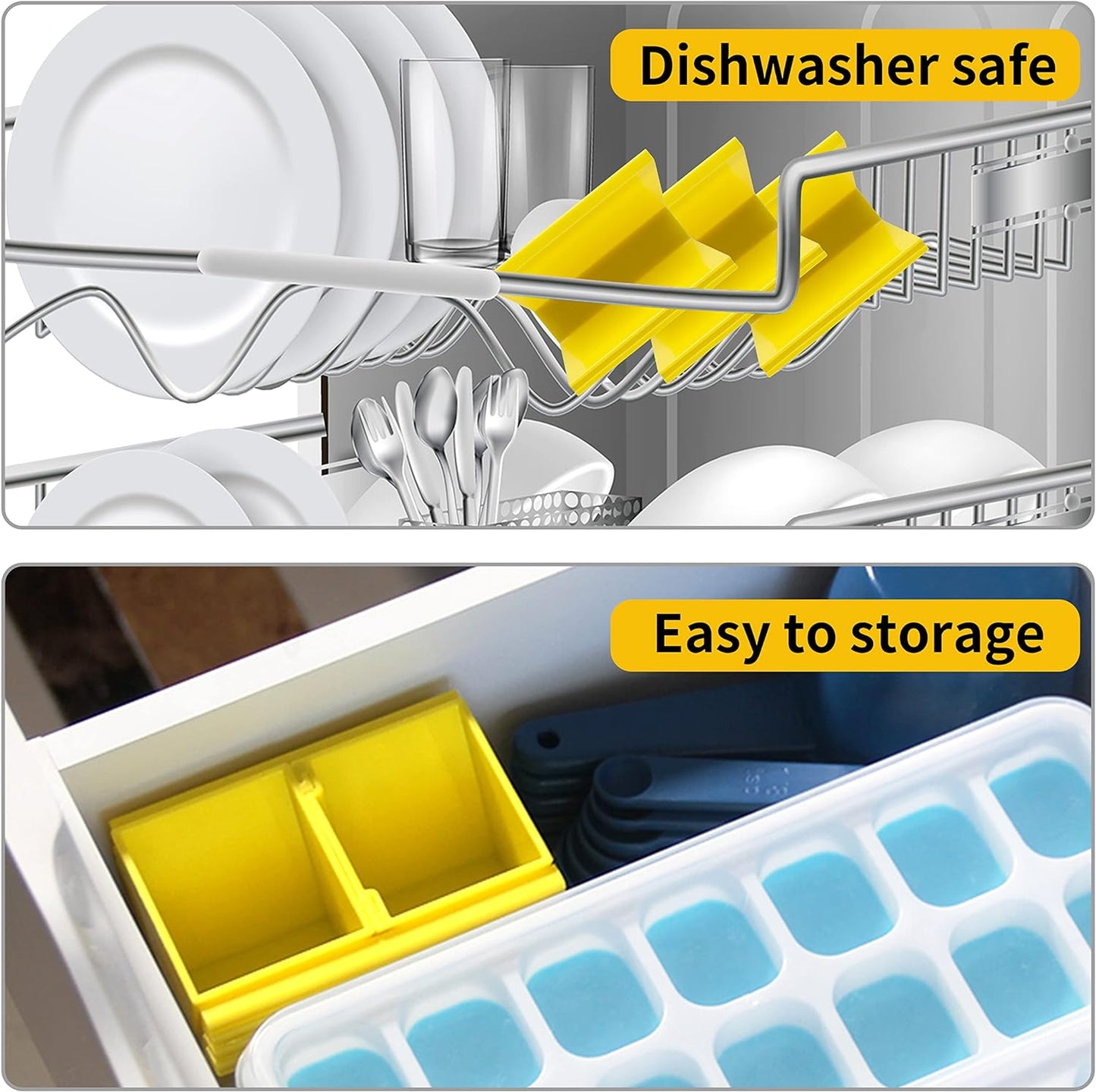 Colorful Taco Holder Stands - Set of 12 with 2 Condiment Dishes,Taco Tray Plates for Taco Bar Gifts & Accessories,Large Plastic Stackble&Convenient Taco Shell Rack,BPA-Free, Dishwasher&Microwave Safe