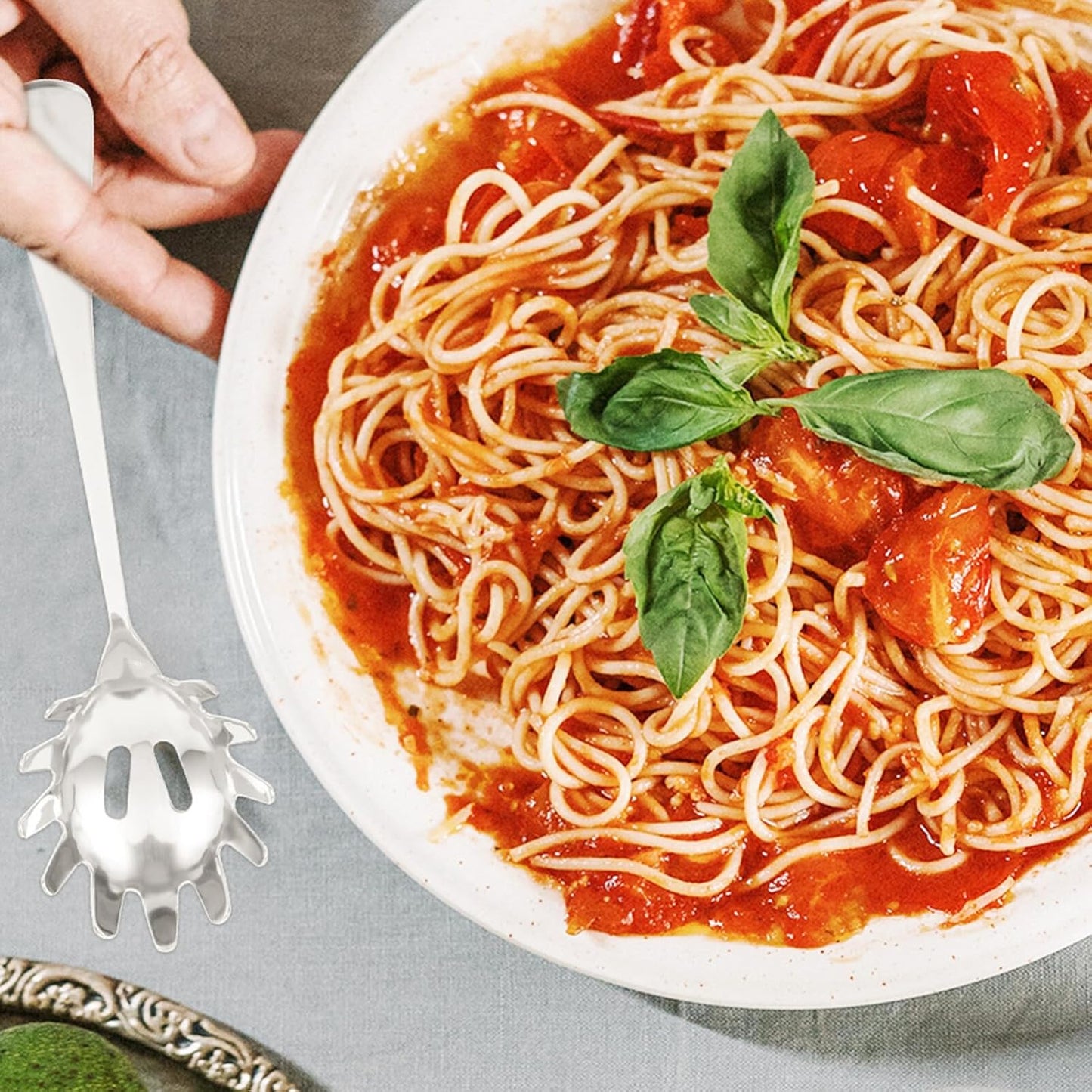 Noodle Spoon Steel Stainless Steel Pasta Spoon：spaghetti Spoon Spaghetti Server Pasta Fork - Spaghetti Fork for Home Kitchen Restaurant