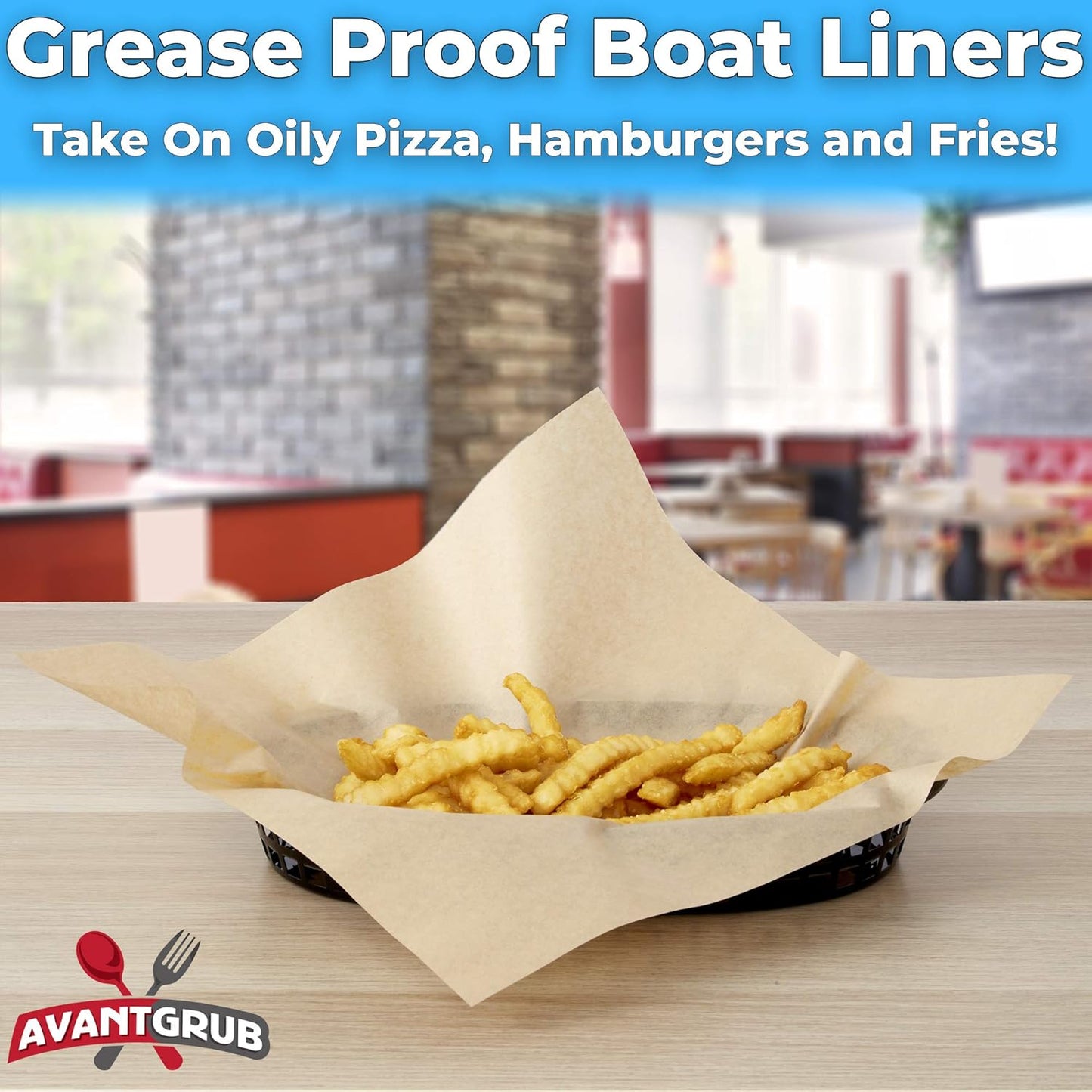 Eco Friendly, Grease Proof 12" x 12" Deli Wrap 1000 Pk. Best Kraft Food Wrapping Paper Sheets for Picnic, Festival, Fair or BBQ. Perfect Liner for Tray, Basket or Boat. Quality Bulk Restaurant Supply