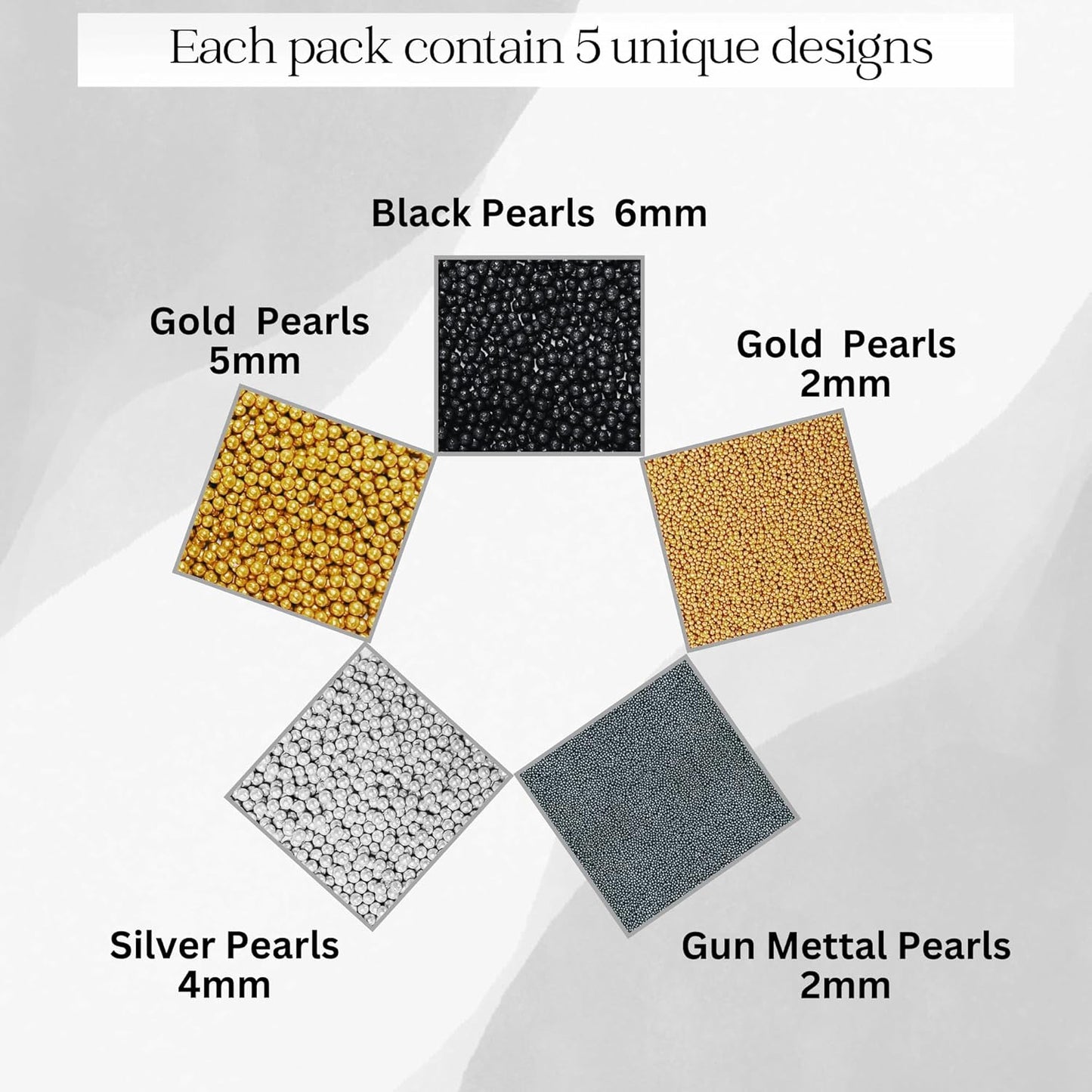 Confect Edible Galaxy Sprinkles | Sprinkles for Cakes & Cupcakes Decoration | pack of 5 Mix Black, Champagne Gold, Sliver, Grey & Golden Pearl | Vegan, Gluten-Free, Nut-Free, Soy-Free, Dairy-Free, Palm Oil-Free- 5 Oz