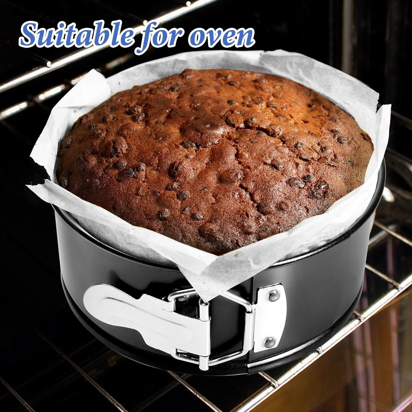 12 Pcs 6 Inch Non Stick Spring form Pan with Stainless Steel Spring Buckles,Round Carbon Steel Cake Mold with Removable Bottom for Baking Kitchens and Restaurants