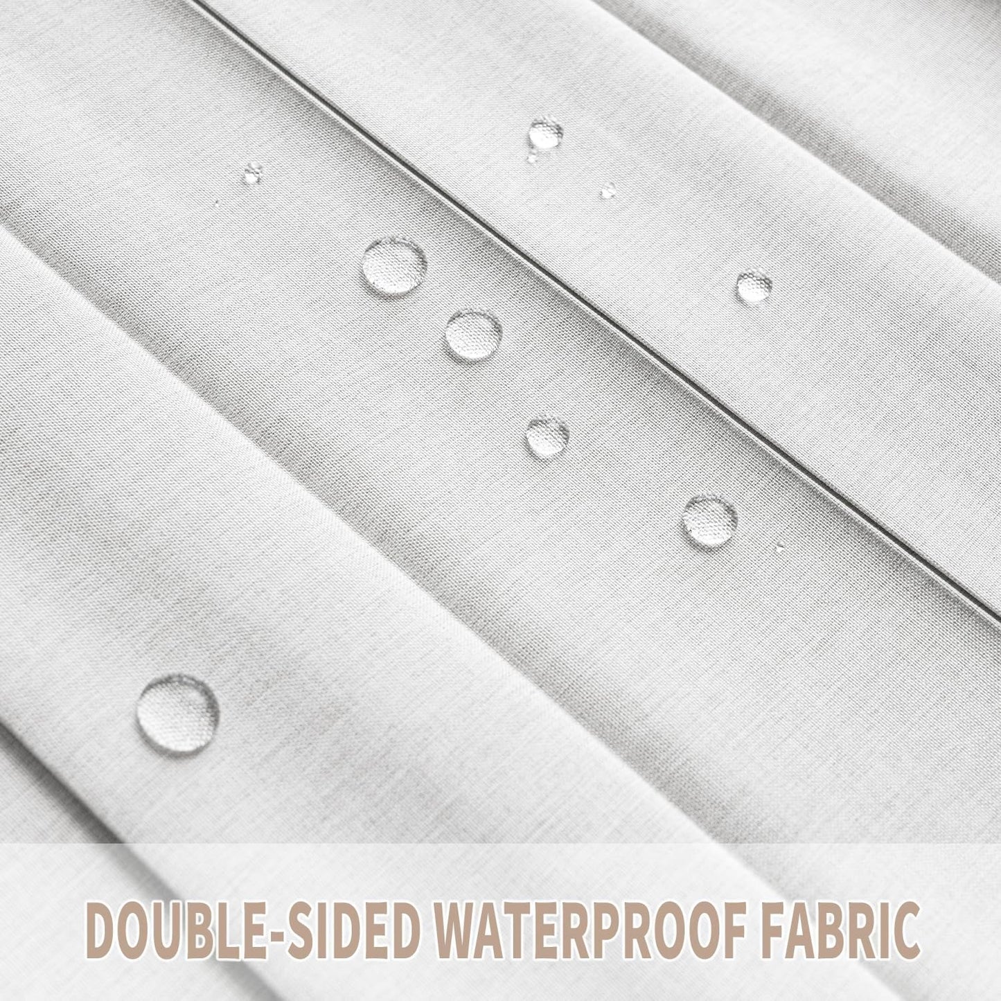 Vatge Door Curtains for Doorways, Accordion Style Curtain for Closet Doors, Temporary Doors for A Room Privacy, 1 Panel with Tieback, W52 x L78, Stone White