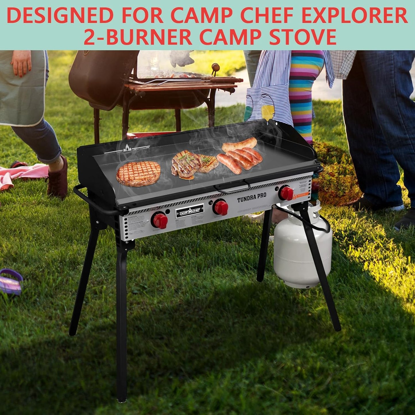 Flat Top Griddle for Camp Chef SPG90B GB90D TB90 CCH3 SG100 TB90LWG TB90LWG15 TB90LW, Outdoor Camping Fry Griddle Pan for Camp Chef PRO 90X Explorer 3X Stove Gas/Propane Stove Grills,16" x 37"