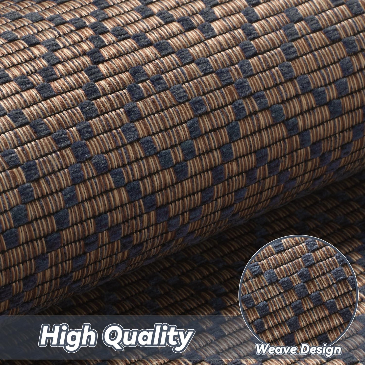 PADOOR Kitchen Runner, Rubber Backed Kitchen Runner Rugs Non Skid Washable, Super Absorbent Kitchen Mats for Floor Front of Sink, 20"x47" Blue