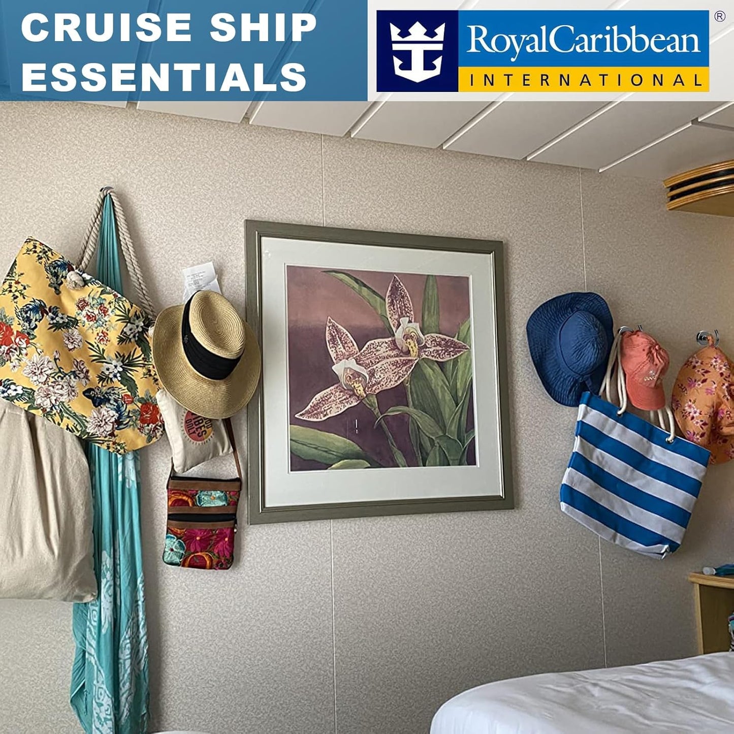 LOVIMAG Cruise Magnets with Hooks, 40lbs Magnetic Hooks for Cruise Cabins, Cruise Essentials Must Haves for Travel, Neodymium Magnets with Epoxy Coating for Hanging, Refrigerator, Kitchen -12 Pcs