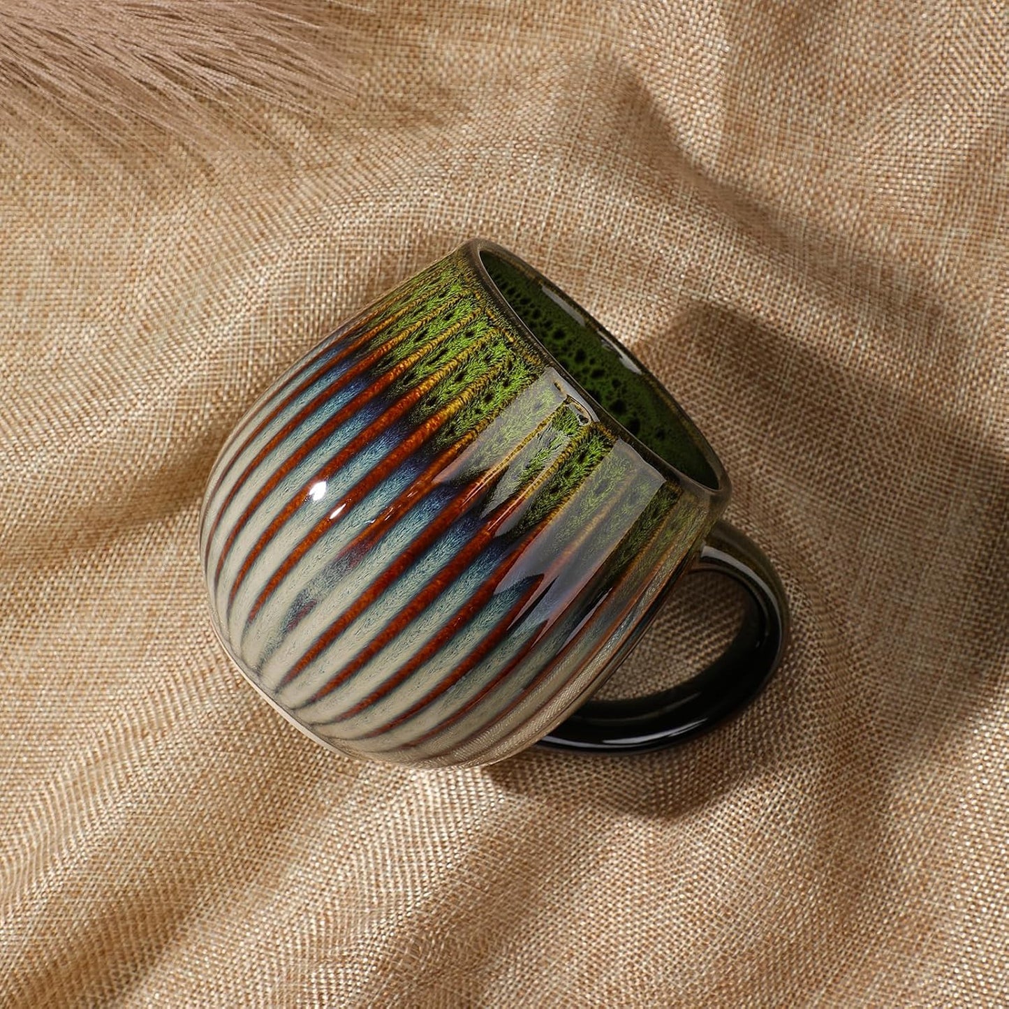 CosyCorner Ceramic Coffee Mugs Set, 17 oz Large Coffee Cups for Home and Office, Ceramic Cup for Coffee & Tea（B×4 pcs）