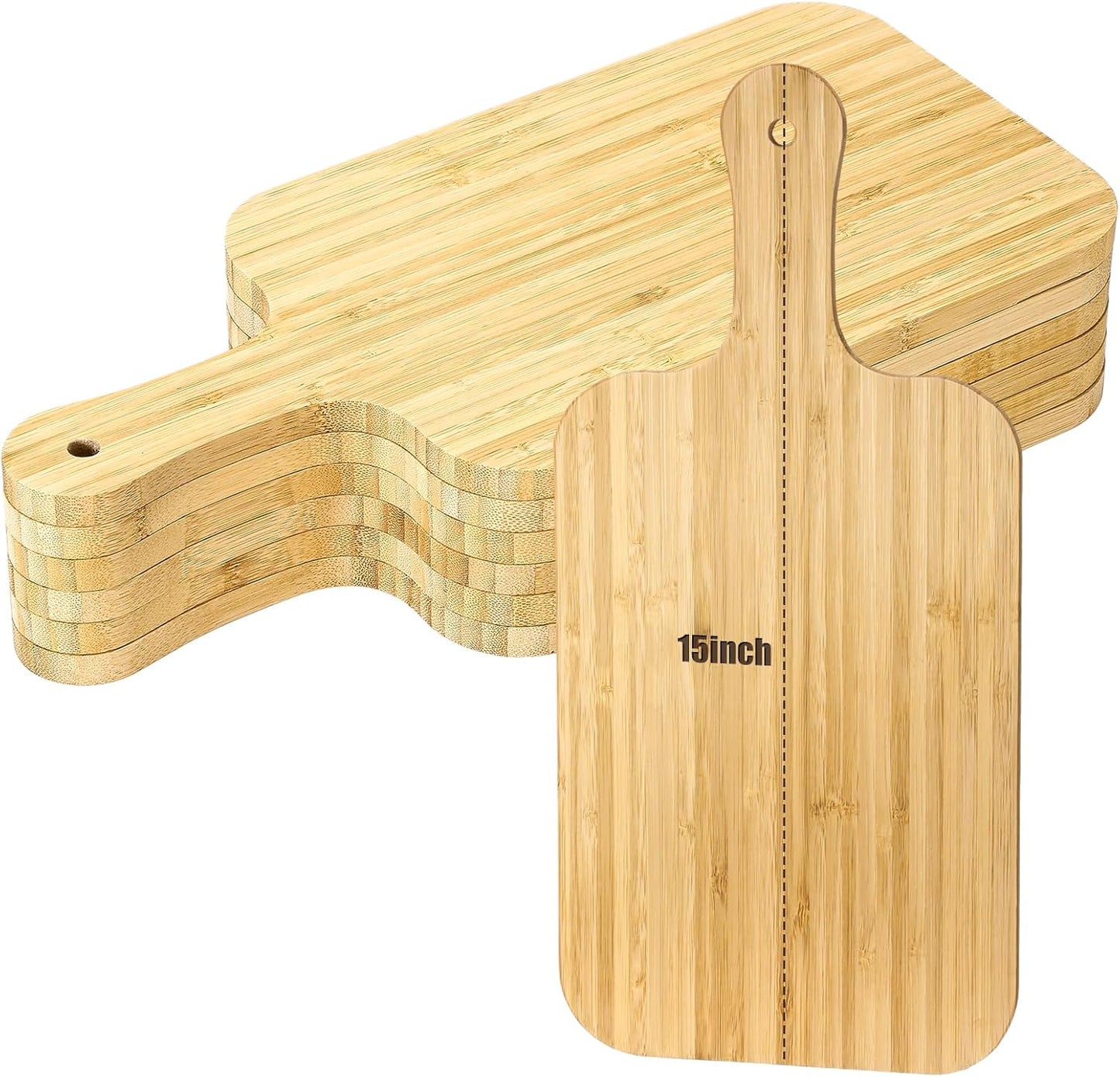 Lounsweer 6 Pcs Thicken Cutting Board Bulk Wood Board for Chopping Serving Charcuterie Material for Laser Engraving Mother' Day Wedding Housewarming Gift