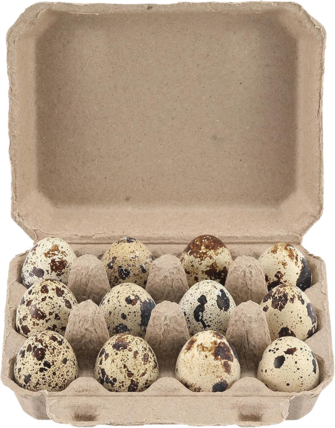 30 Pcs Quail Egg Cartons Paper Pulp Egg Basket,A Dozen Blank Eggs Container Quail Egg Holder Container Reusable Egg Storage Tray for Home Kitchen Refrigerator Farmhouse (3 x 4 Square)