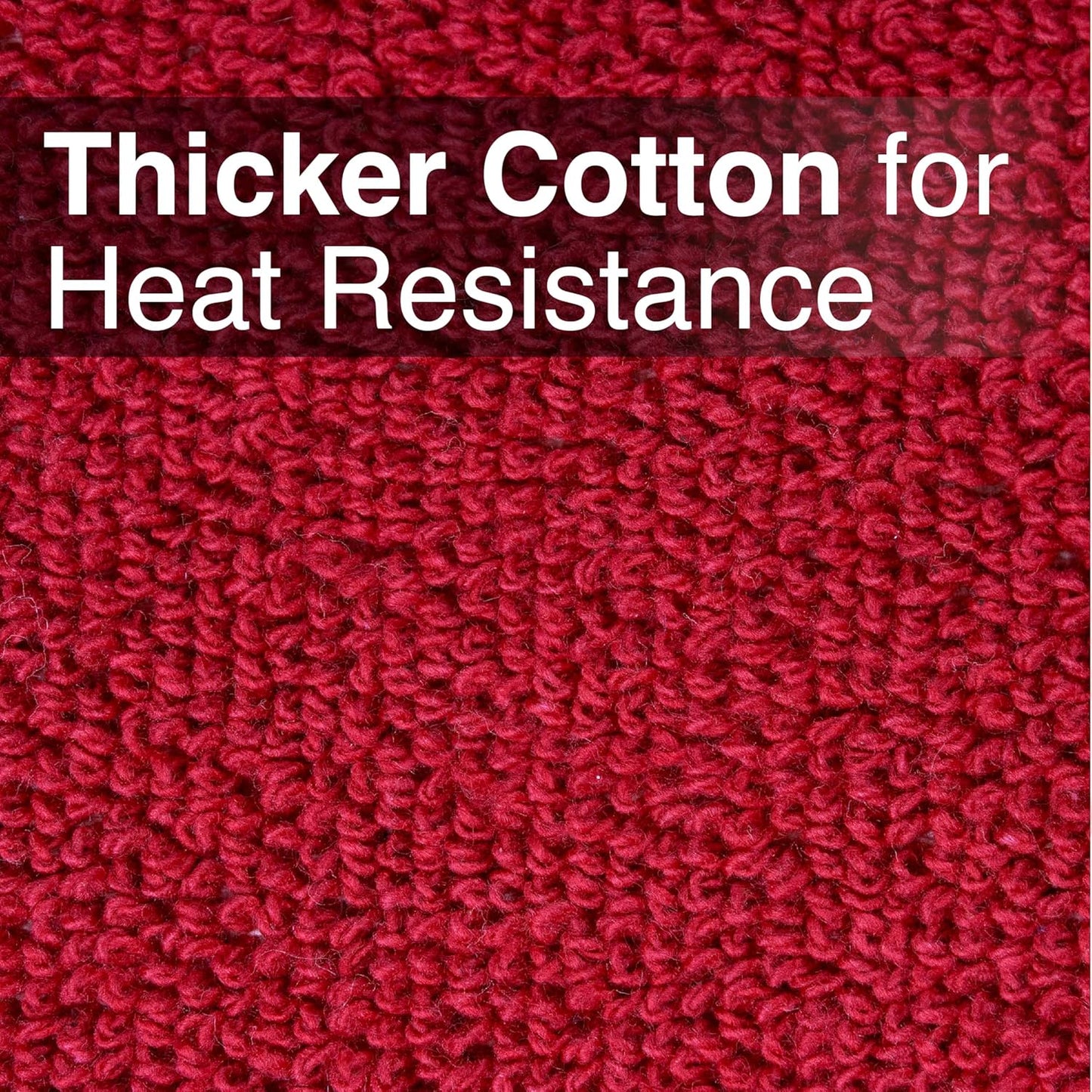 RITZ Terry Potholder & Hot Pad: Unparalleled Heat Resistant, Durable 100% Cotton – Ergonomically Designed for Optimal Grip – Easy-Care Machine Washable – 4-Pack, Paprika Red