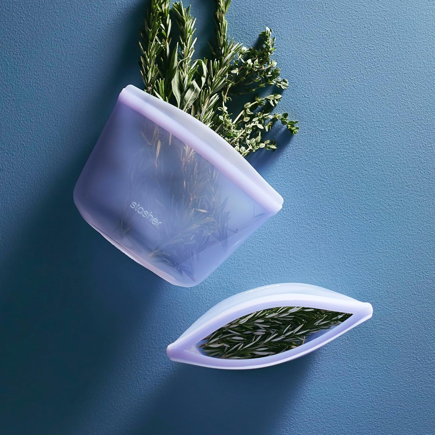 Stasher Premium Silicone Reusable Food Storage Bowl, Lavender, Microwave, Sous Vide, Dishwasher, Oven and Freezer Safe, BPA Free, Leak-free, Eco-friendly, 2-Cup Bowl