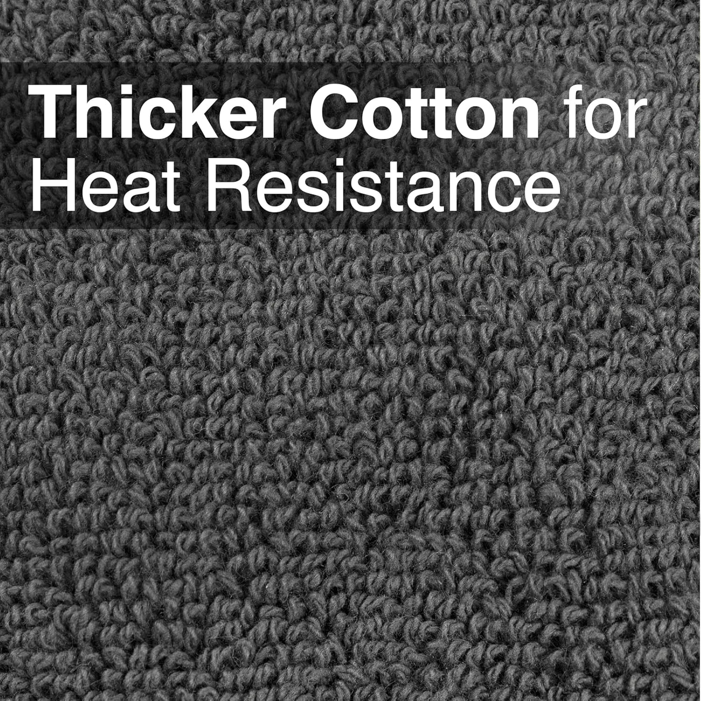 RITZ Terry Potholder & Hot Pad: Unparalleled Heat Resistant, Durable 100% Cotton – Ergonomically Designed for Optimal Grip – Easy-Care Machine Washable – 2-Pack, Graphite