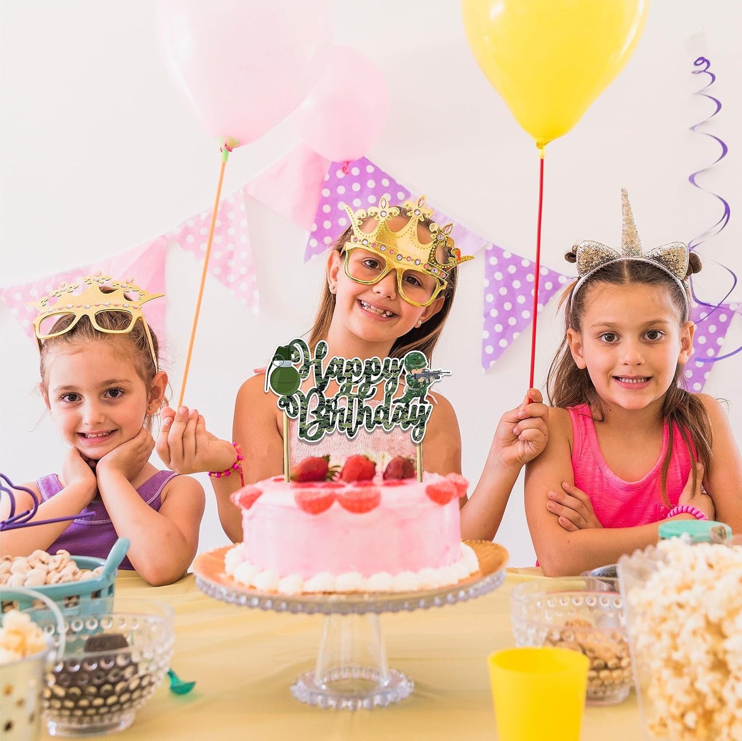 Seyal® Cool Army Trops Happy Birthday Cake Topper