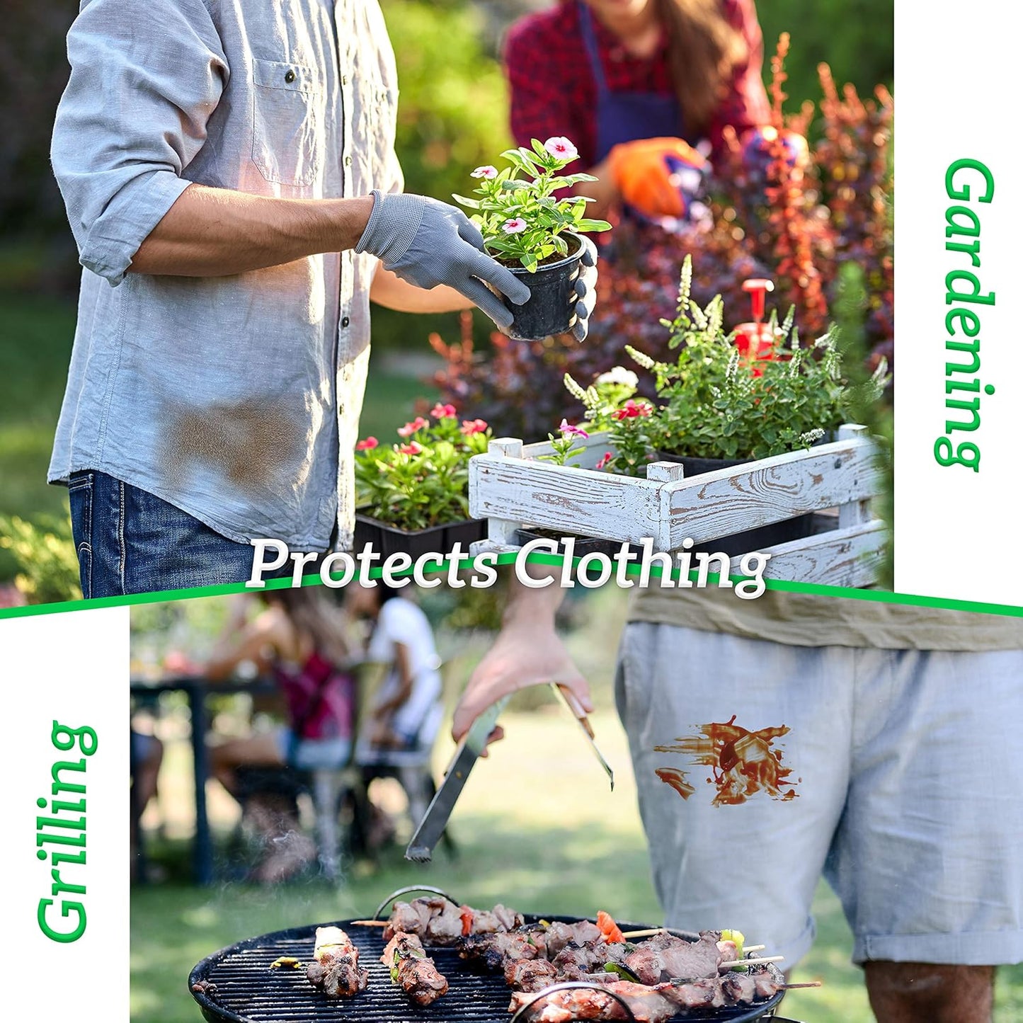 GREEN LIFESTYLE 3 Pack Server Aprons with 3 Pockets - Waist Apron, Waitress Apron for Women and Man, Water Resistant with Long Waist Strap Reinforced Seams, Half Apron (Black)