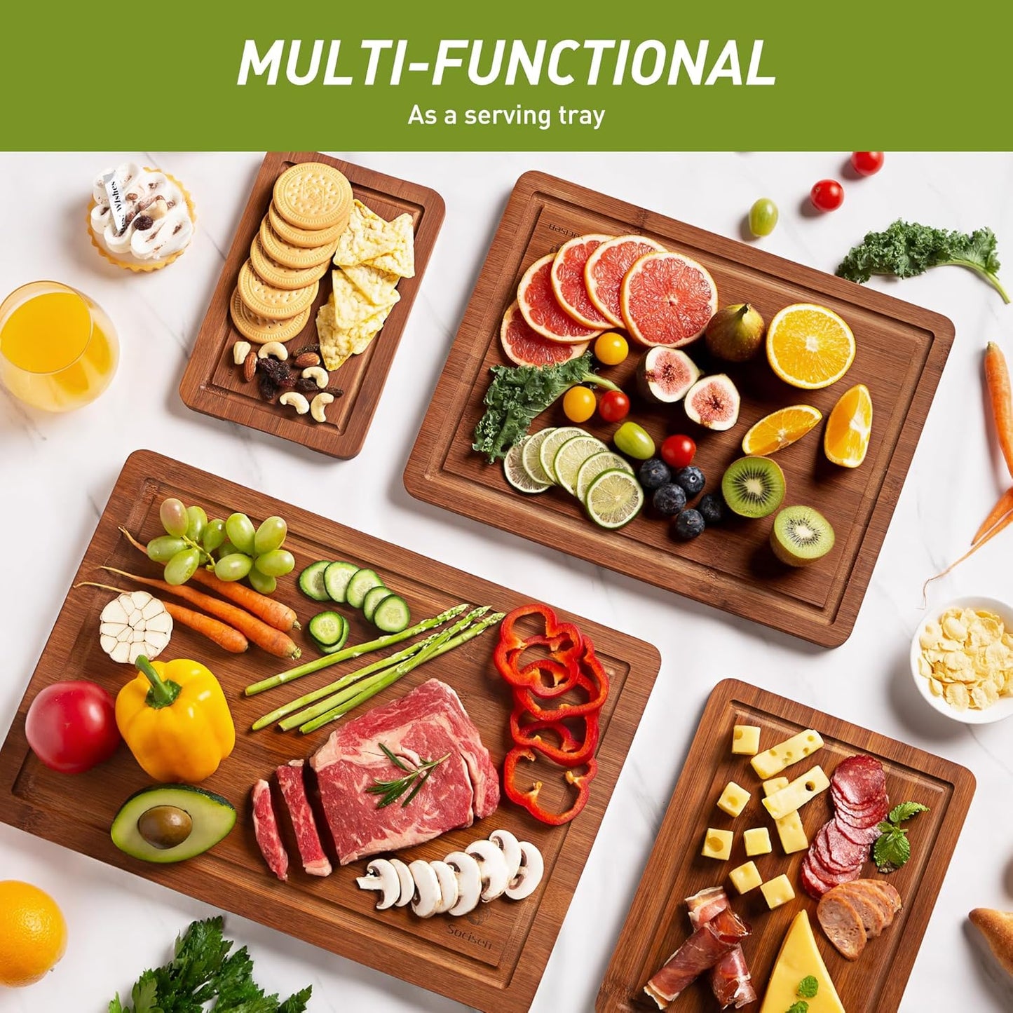 Bamboo Cutting Board Set Non Slip Feet Over Sink Father Day Dad Parents Papa Stepdad Pappy Poppy Pawpaw Who Want Nothing Everything Future Groom Bride Law Christmas Xmas