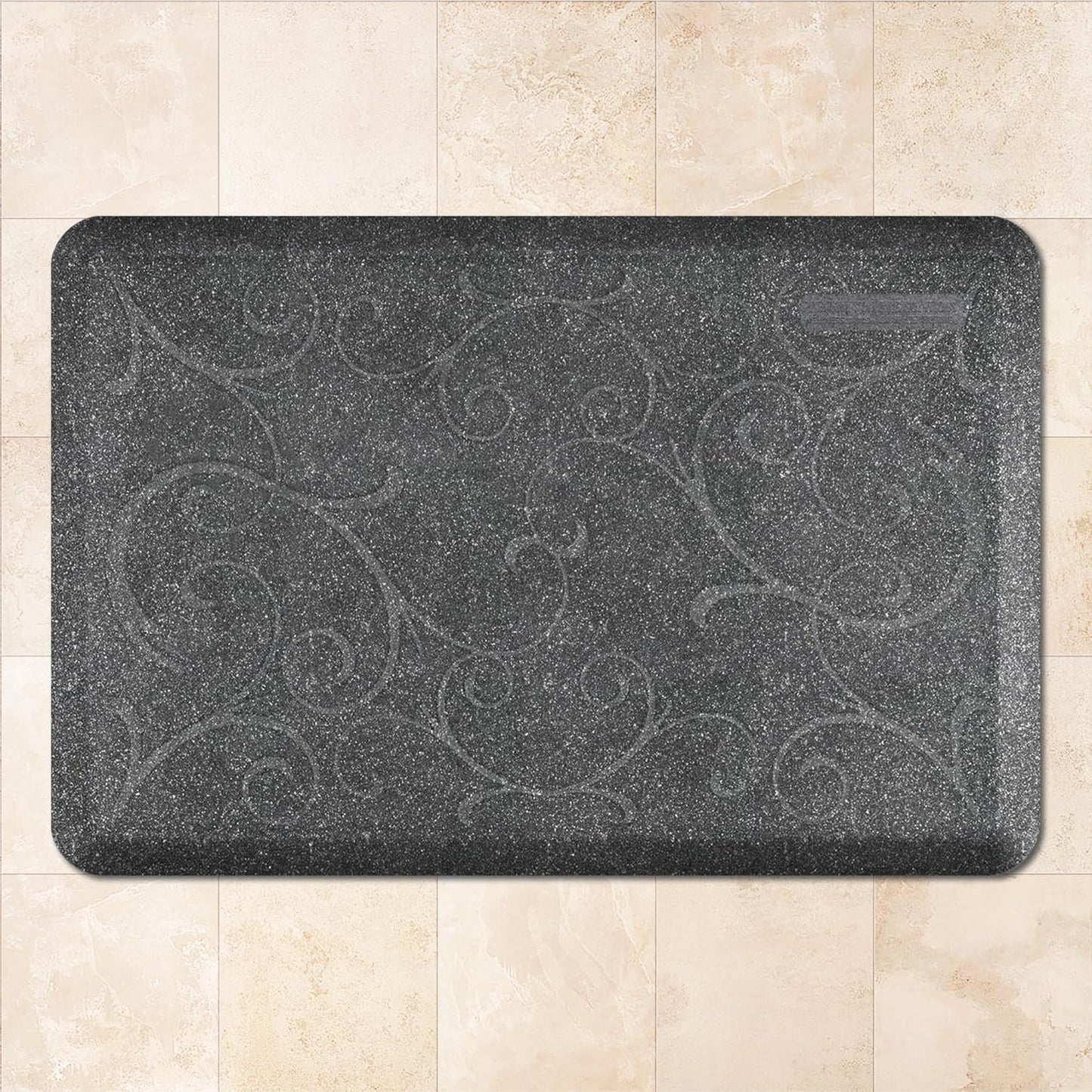 WellnessMats Bella Collection Anti-Fatigue Floor Mat, Polyurethane – Ergonomic Support Pad for Home, Kitchen, Garage, Office Standing Desk – Water Resistant - Made in USA