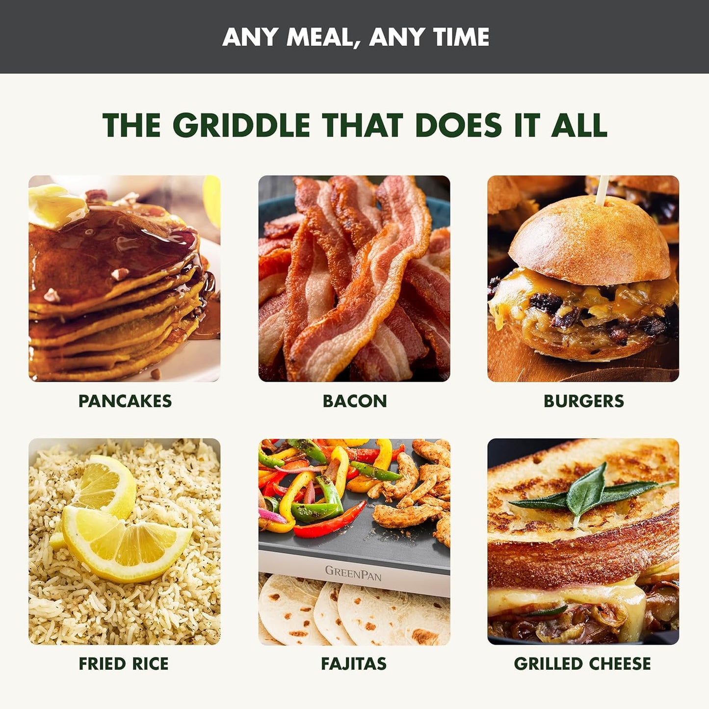 GreenPan Advanced 10.5”x 20” Electric Griddle with Warming Drawer, Healthy Ceramic Nonstick PFAS-Free Coating, Temperature Control, Easy and Versatile Countertop Meals, Dishwasher Safe, Graphite