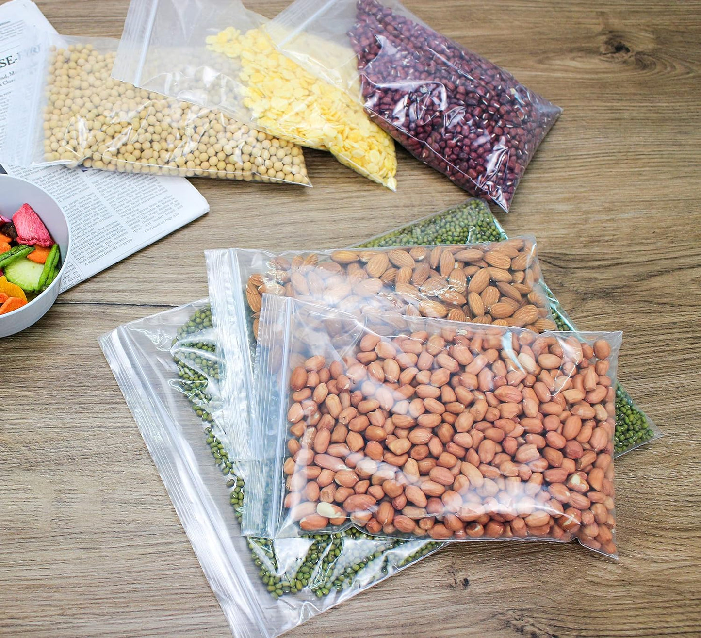 12" X 15" (500 Bags) 2 Mil Clear Reclosable Zip Plastic Poly Bags with Resealable Lock Seal Zipper