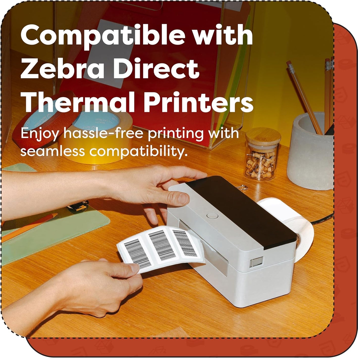 Aegis Adhesives - 1” X 1” Square Direct Thermal Multipurpose Labels for QR Codes, Perforated & Compatible with Zebra Desktop Printers - NOT Rollo Compatible (12 Rolls, 1375/Roll)