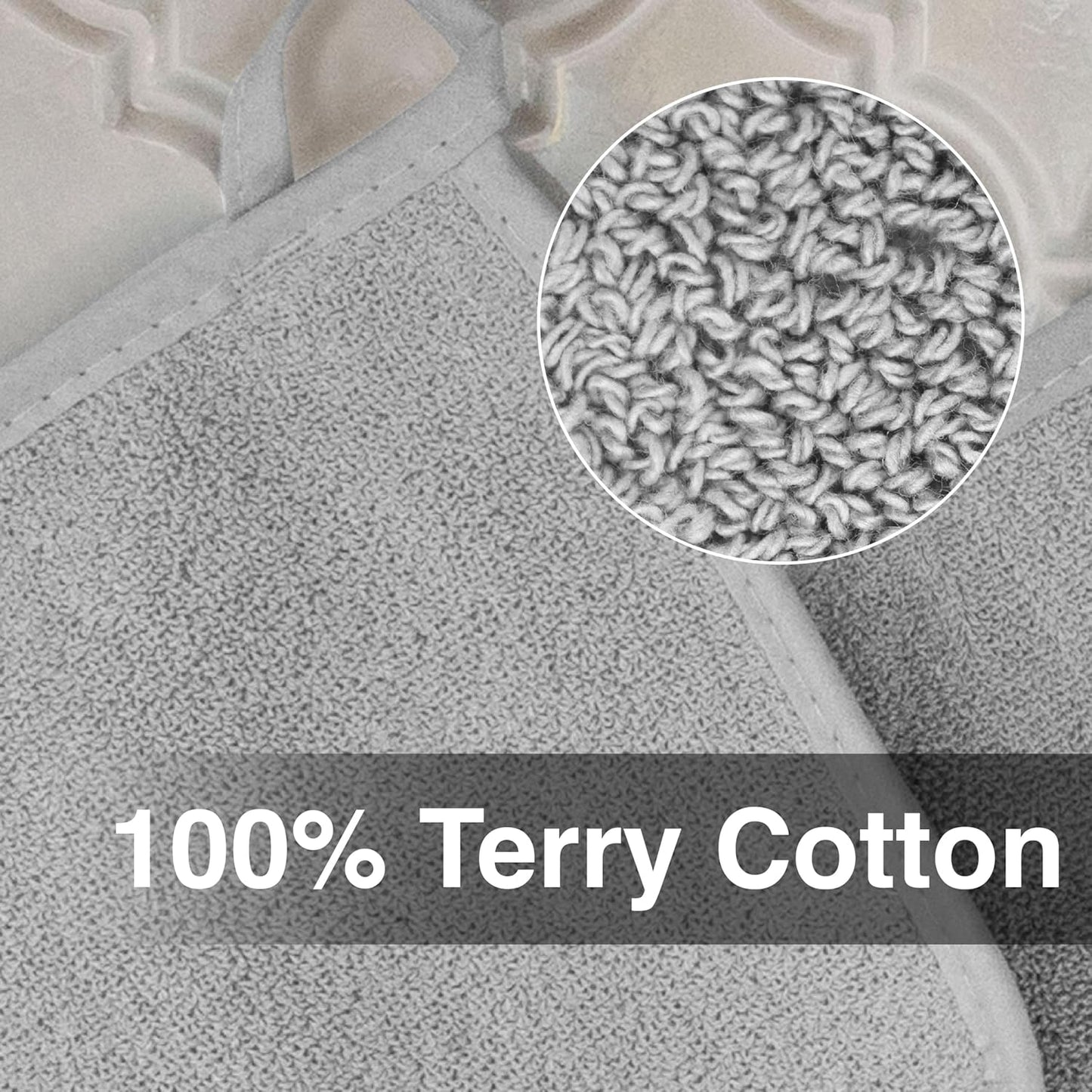 RITZ Terry Potholder & Hot Pad: Unparalleled Heat Resistant, Durable 100% Cotton – Ergonomically Designed for Optimal Grip – Easy-Care Machine Washable – 2-Pack, Titanium