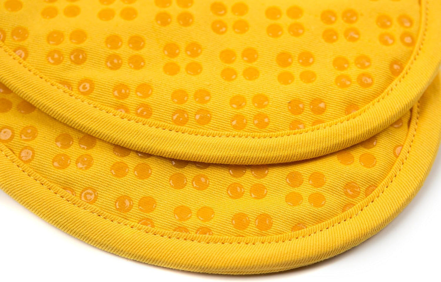 Sticky Toffee Oven Mitt and Pot Holder Set of 3 – Yellow Non-Slip Kitchen Hot Pads and Mitts with Silicone Grip, 100% Cotton Shell, Oeko-Tex Cotton