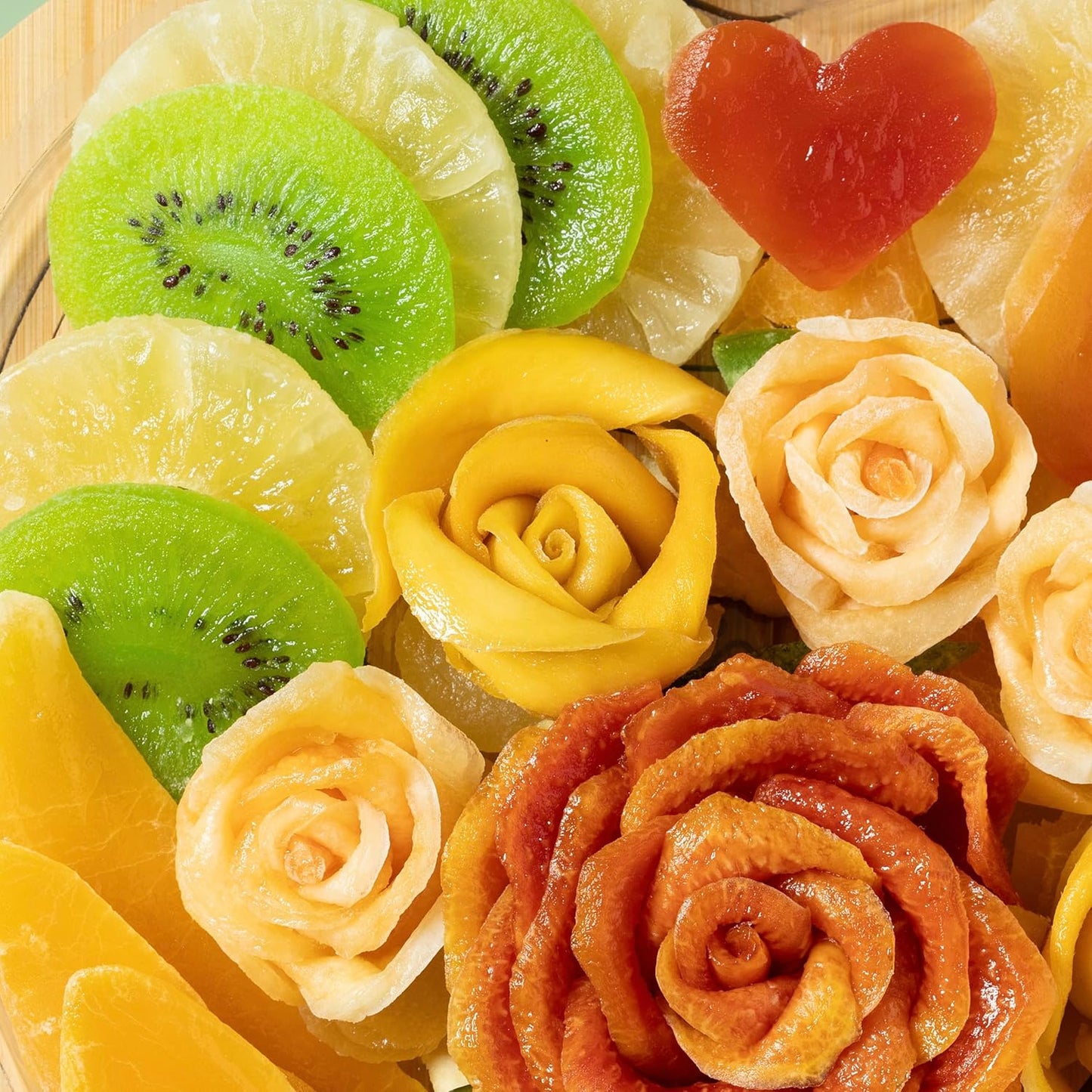 Mothers Day Gift Basket- Dried Fruit Heart Food Tray- Healthy Gourmet Snack Box- Variety Snacks - Love, Sympathy, Mom, Mother, Grandmother- Bonnie & Pop