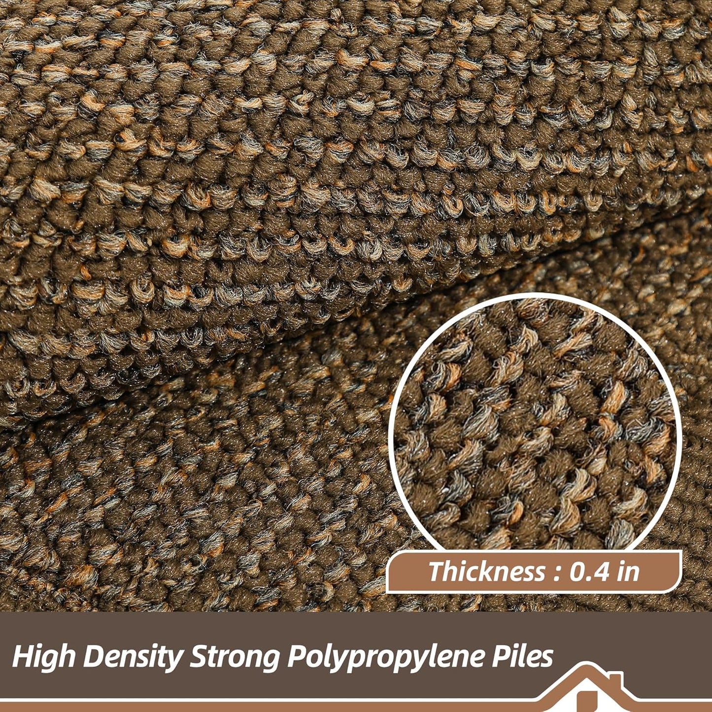 BEQHAUSE Kitchen Rugs and Mats Set of 2 Non-Slip Kitchen Mats for Floor, Absorbent and Stain Resistant Kitchen Runner, Machine Washable Rugs for Kitchen, Laundry & Sink, 24"x36"+24"x60", Brown