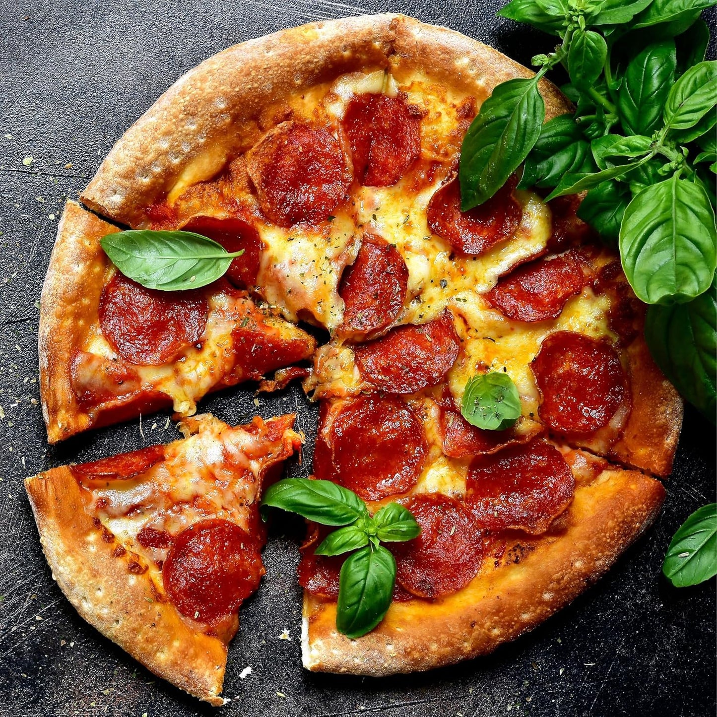 Baker's Secret 2pcs Pizza Pan for Oven 14", Baking Area 12", Aluminized Steel Pizza Baking Pan, 2 Layers Non-stick Coating Easy Release, Dishwasher Safe, Chemical Free No PFOA, PFAS, PFOS, and PTFE